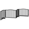 Porte pour chien pliable à 4 panneaux, noire, 320 cm, bois de peuplier 561483561483