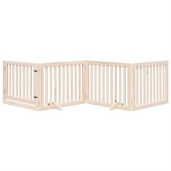 Barrière pour chien avec porte pliable 4 panneaux 320 cm Bois de peuplier 561485561485