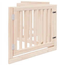 Barrière pour chien avec porte pliable 4 panneaux 320 cm Bois de peuplier 561485561485