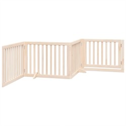 Barrière pour chien avec porte pliable 4 panneaux 320 cm Bois de peuplier 561485561485