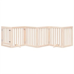 Barrière pour chien avec porte pliable 6 panneaux 300 cm Bois de peuplier 561487561487