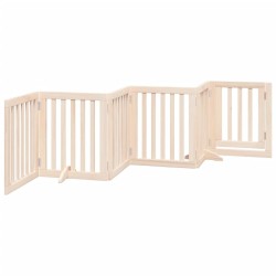 Barrière pour chien avec porte pliable 6 panneaux 300 cm Bois de peuplier 561487561487
