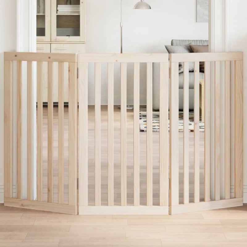 Barrière pour chien pliable à 3 panneaux 150 cm Bois de peuplier 561488561488