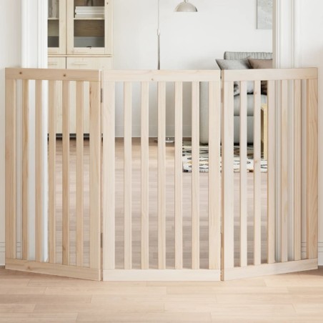 Barrière pour chien pliable à 3 panneaux 150 cm Bois de peuplier 561488561488