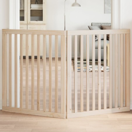Barrière pour chien pliable 2 panneaux 160 cm bois de peuplier 561490561490