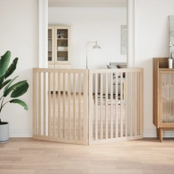 Barrière pour chien pliable 2 panneaux 160 cm bois de peuplier 561490561490
