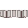 Barrière pour chiens avec porte 4 panneaux bois de peuplier 561491561491