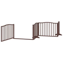 Barrière pour chiens avec porte 4 panneaux bois de peuplier 561491561491