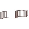 Barrière pour chiens avec porte 4 panneaux bois de peuplier 561491561491