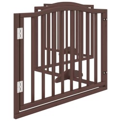 Barrière pour chiens avec porte 4 panneaux bois de peuplier 561491561491