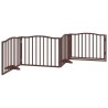 Barrière pour chiens avec porte 4 panneaux bois de peuplier 561491561491
