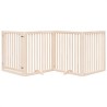 Barrière pour chiens avec porte 4 panneaux bois de peuplier 561492561492