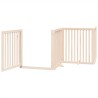 Barrière pour chiens avec porte 4 panneaux bois de peuplier 561492561492