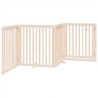 Barrière pour chiens avec porte 4 panneaux bois de peuplier 561492561492