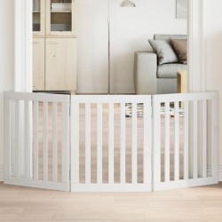 Barrière pour chien pliable 3 panneaux 150 cm bois de peuplier 561493561493