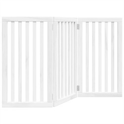Barrière pour chien pliable 3 panneaux 150 cm bois de peuplier 561494561494