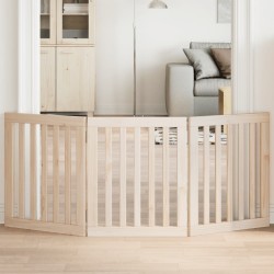 Barrière pour chien pliable à 3 panneaux 150 cm Bois de peuplier 561495561495