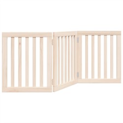 Barrière pour chien pliable à 3 panneaux 150 cm Bois de peuplier 561495561495