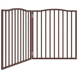 Barrière pour chien pliable 2 panneaux 160 cm bois de peuplier 561496561496