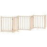 Barrière pour chiens avec porte 6 panneaux bois de sapin massif 561497561497