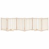 Barrière pour chiens avec porte 6 panneaux bois de sapin massif 561497561497