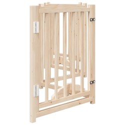 Barrière pour chiens avec porte 6 panneaux bois de sapin massif 561497561497