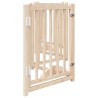Barrière pour chiens avec porte 6 panneaux bois de sapin massif 561497561497