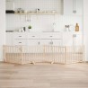 Barrière pour chiens avec porte 4 panneaux bois de sapin massif 561498561498