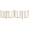 Barrière pour chiens avec porte 4 panneaux bois de sapin massif 561498561498