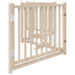 Barrière pour chiens avec porte 4 panneaux bois de sapin massif 561498561498