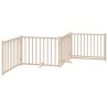 Barrière pour chiens avec porte 4 panneaux bois de sapin massif 561498561498