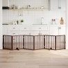 Barrière pour chiens avec porte 6 panneaux bois de peuplier 561499561499