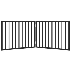 Barrière pour chien pliable à 2 panneaux Noir 160 cm Bois de peuplier 561500561500