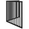 Barrière pour chien pliable à 2 panneaux Noir 160 cm Bois de peuplier 561500561500