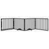 Barrière pour chiens et porte 4 panneaux noir bois de peuplier 561501561501