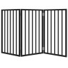 Barrière pour chien pliable 3 panneaux noir bois de peuplier 561502561502