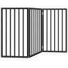 Barrière pour chien pliable 3 panneaux noir bois de peuplier 561502561502