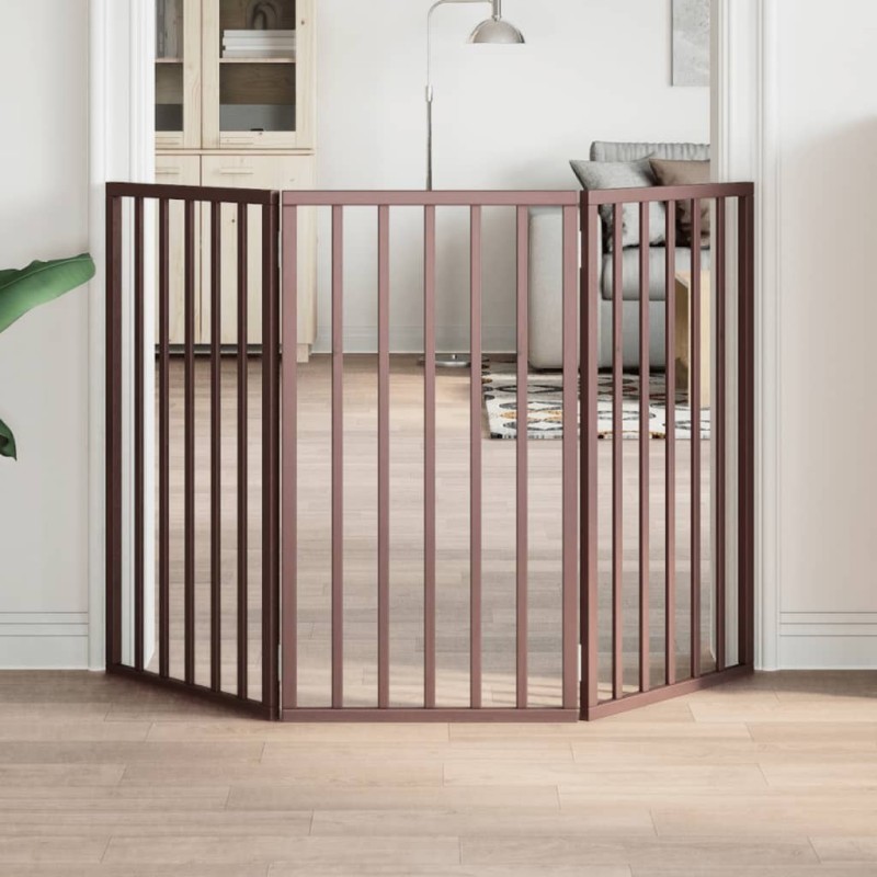 Barrière pour chien pliable 3 panneaux 150 cm bois de peuplier 561504561504