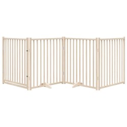 Barrière pour chien avec porte pliable 4 panneaux 320 cm Bois massif Sapin 561505561505