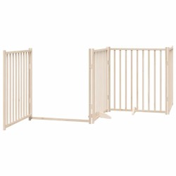 Barrière pour chien avec porte pliable 4 panneaux 320 cm Bois massif Sapin 561505561505