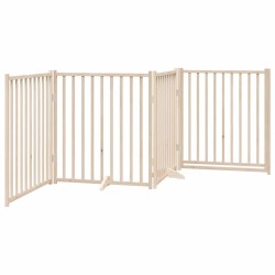 Barrière pour chien avec porte pliable 4 panneaux 320 cm Bois massif Sapin 561505561505