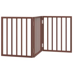 Barrière pour chien pliable 3 panneaux 150 cm bois de peuplier 561506561506