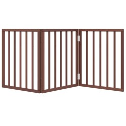 Barrière pour chien pliable 3 panneaux 150 cm bois de peuplier 561506561506