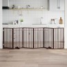 Porte pour chien pliable à 6 panneaux, marron, 300 cm, bois de peuplier 561507561507