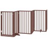 Porte pour chien pliable à 6 panneaux, marron, 300 cm, bois de peuplier 561507561507