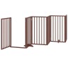Porte pour chien pliable à 6 panneaux, marron, 300 cm, bois de peuplier 561507561507
