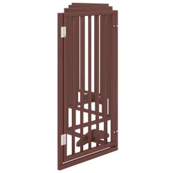 Porte pour chien pliable à 6 panneaux, marron, 300 cm, bois de peuplier 561507561507