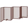 Porte pour chien pliable à 6 panneaux, marron, 300 cm, bois de peuplier 561507561507