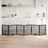 Barrière pour chiens et porte 6 panneaux noir bois de peuplier 561508561508
