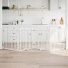 Porte pour chien pliable à 4 panneaux, blanche, 320 cm, bois de peuplier 561509561509